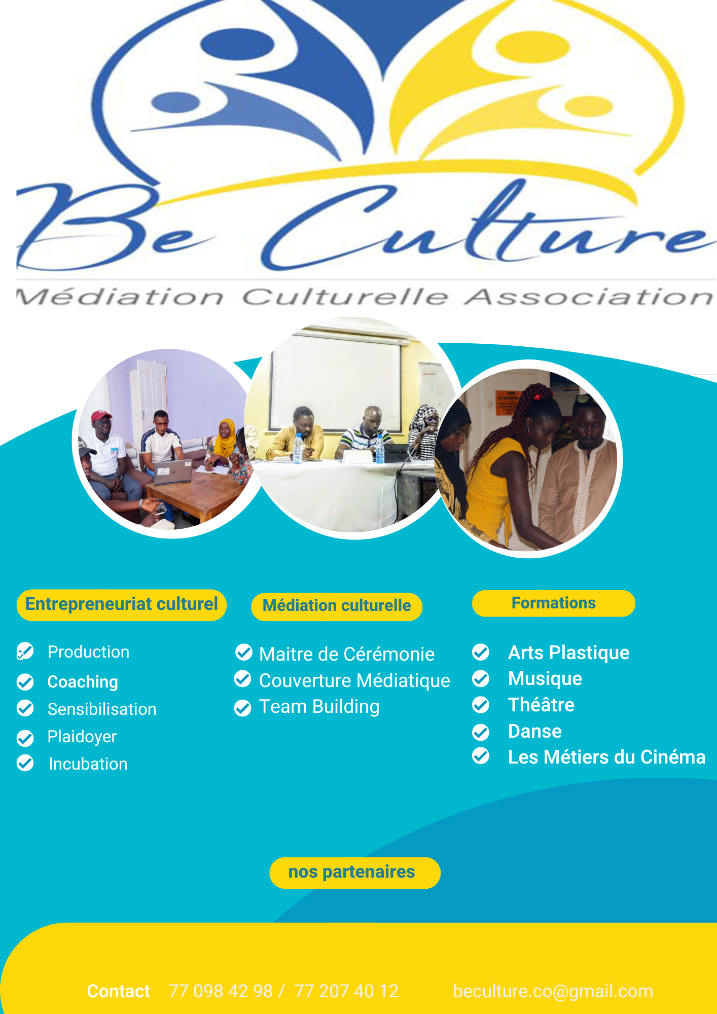 Affiche Be Culture Association